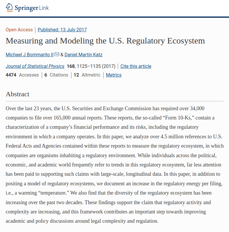 273 Ventures research on regulatory dynamics